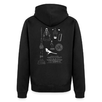 Corée - Veste à capuche bio Premium Unisexe - noir - Dos - Nico (187cm)