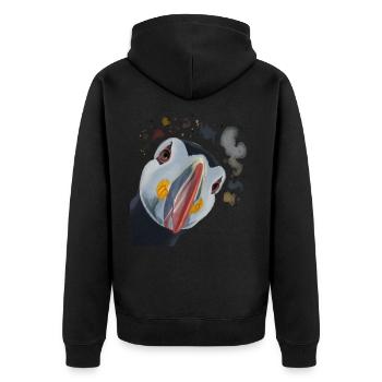 Un plongeur de perroquet curieux - Veste à capuche bio Premium Unisexe - noir - Dos - Nico (187cm)
