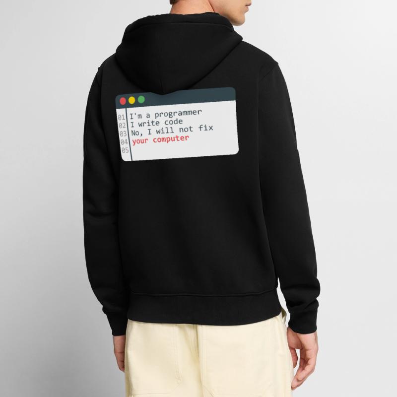 Programmierer HTML Computer Coder Codierung Programmierung Unisex Premium Bio Zip Hoodie