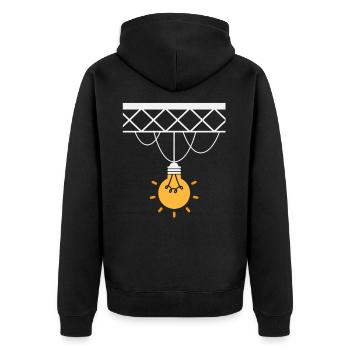 Stage Light Lighting Engineer Job Profession Gift - Unisex Premium Organic Zip Hoodie - black - Back - Nico (187cm)