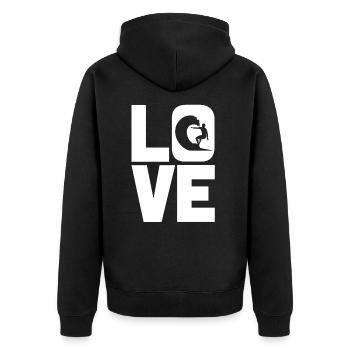 Surf surfeur surf - Veste à capuche bio Premium Unisexe - noir - Dos - Nico (187cm)