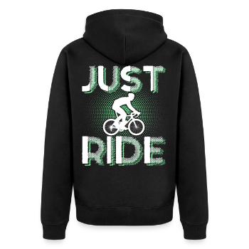 Cyclisme ride - Veste à capuche bio Premium Unisexe - noir - Dos - Nico (187cm)