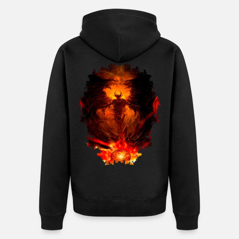 Le diable - Veste à capuche bio Premium Unisexe - noir