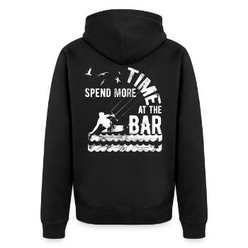 Les kitesurfeurs passent plus de temps au bar Kiter - Veste à capuche bio Premium Unisexe - noir - Dos - Nico (187cm)