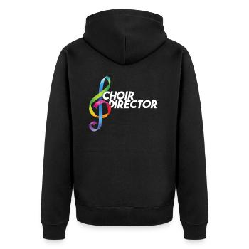 Chef de chœur Clef Music Chorus Chef choral - Veste à capuche bio Premium Unisexe - noir - Dos - Nico (187cm)