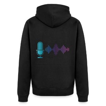 Microphone Musique Chantant Karaoke Sound Engeneer - Veste à capuche bio Premium Unisexe - noir - Dos - Nico (187cm)