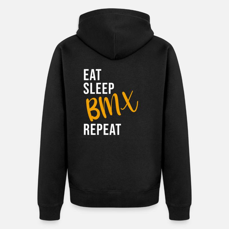 Eat Sleep BMX Repeat - Veste à capuche bio Premium Unisexe - noir