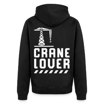 Grue amer grutier grutier grutier grue - Veste à capuche bio Premium Unisexe - noir - Dos - Nico (187cm)