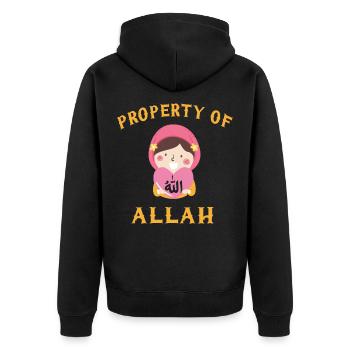 Propriété de Allah Mosquée Muslim Islam Religion - Veste à capuche bio Premium Unisexe - noir - Dos - Nico (187cm)