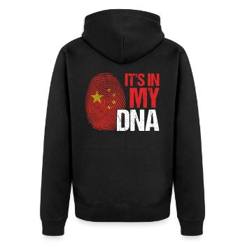 La Chine dans mon cadeau patriotique de pays de flagh d’ADN - Veste à capuche bio Premium Unisexe - noir - Dos - Nico (187cm)