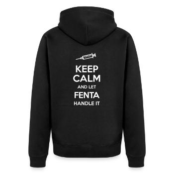 Keep Calm And Let Fentanyl Handle It Syringe - Unisex Premium Organic Zip Hoodie - black - Back - Nico (187cm)