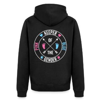 Keeper Of The Gender - Gender Reveal Pink or Blue - Veste à capuche bio Premium Unisexe - noir - Dos - Nico (187cm)