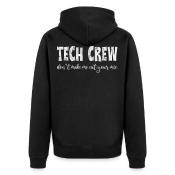 Tech Crew, Don’t Make Me Cut Your Mic 3 - Veste à capuche bio Premium Unisexe - noir - Dos - Nico (187cm)