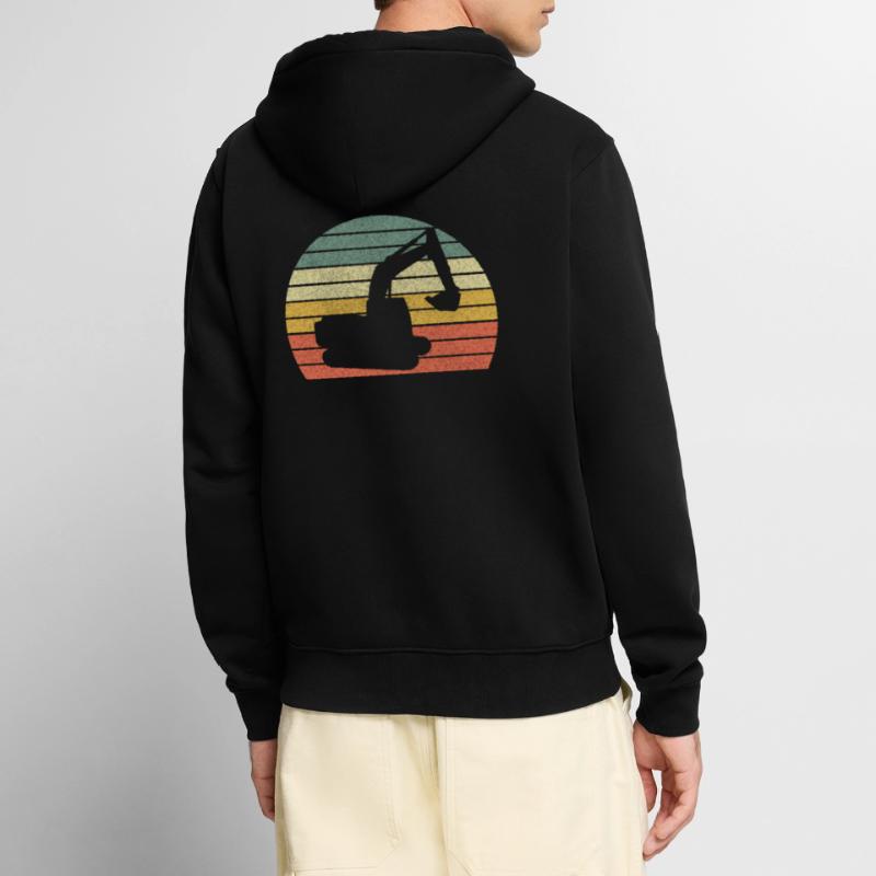 Excavator driver excavators dredging excavators Unisex Premium Organic Zip Hoodie