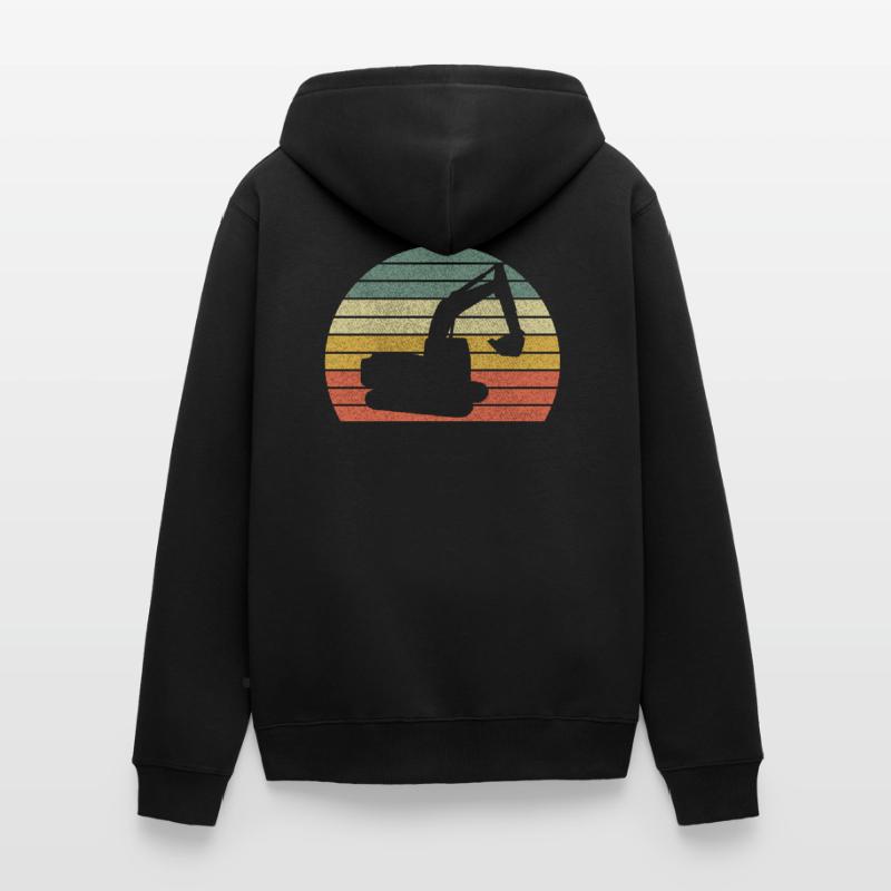 Excavator driver excavators dredging excavators Unisex Premium Organic Zip Hoodie
