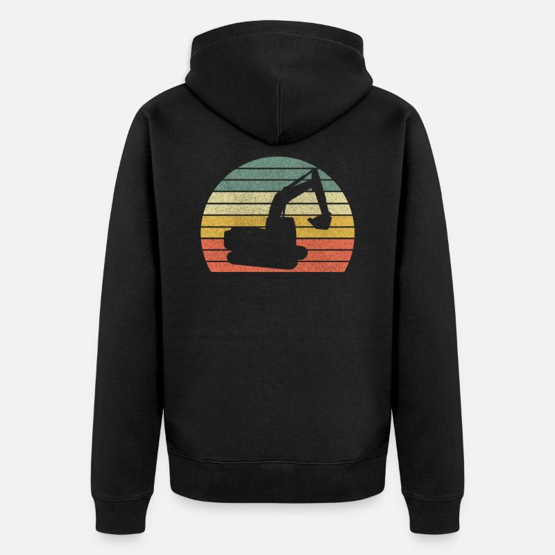 Pelleteuses Dragage Pelles - Veste à capuche bio Premium Unisexe - noir