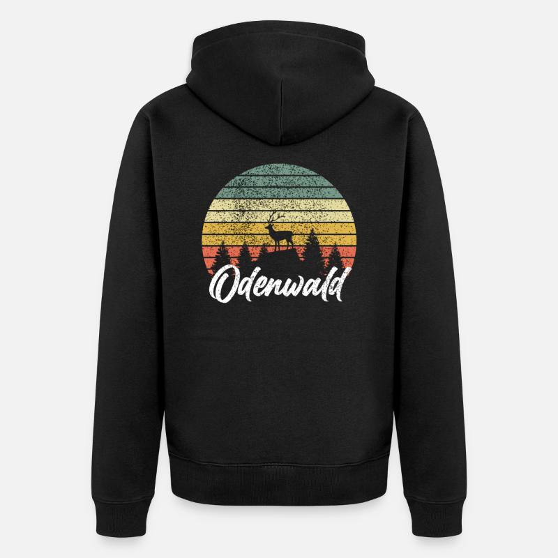 Odenwälder Odenwald cadeau - Veste à capuche bio Premium Unisexe - noir