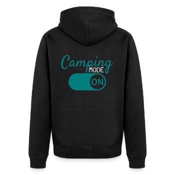 Mode de camping à - Veste à capuche bio Premium Unisexe - noir - Dos - Nico (187cm)