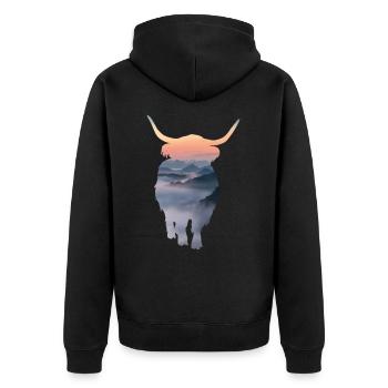Agriculteur De hautes terres écossaise Cadeau - Veste à capuche bio Premium Unisexe - noir - Dos - Nico (187cm)