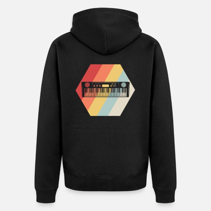 Keyboard Keyboarder Geschenk - Unisex Premium Bio Zip Hoodie - Schwarz