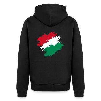Hongrie - Veste à capuche bio Premium Unisexe - noir - Dos - Nico (187cm)