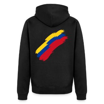 Colombie - Veste à capuche bio Premium Unisexe - noir - Dos - Nico (187cm)
