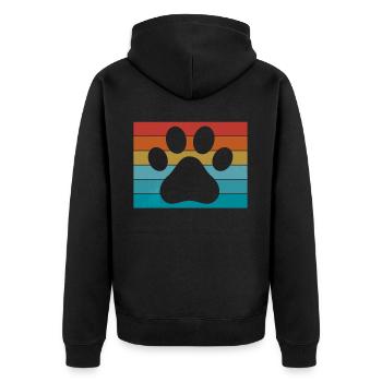 Chiens Pattes de chien Amour du chien Coloré - Veste à capuche bio Premium Unisexe - noir - Dos - Nico (187cm)