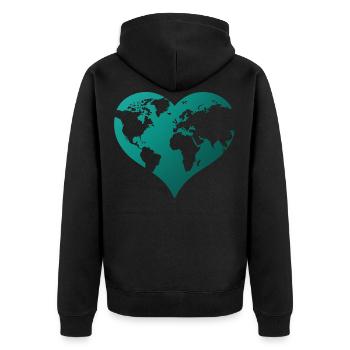 Terre, save the planet, Protection de l’environnement, Protection de la nature - Veste à capuche bio Premium Unisexe - noir - Dos - Nico (187cm)