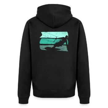 Kitesurf Kiter - Veste à capuche bio Premium Unisexe - noir - Dos - Nico (187cm)