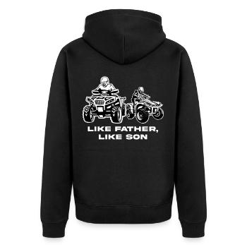 Comme Père Comme Fils Quad ATV Offroad Sport Cadeau - Veste à capuche bio Premium Unisexe - noir - Dos - Nico (187cm)