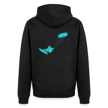 Kitesurf - Veste à capuche bio Premium Unisexe - noir - Dos - Nico (187cm)