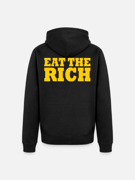 Eat the rich - Unisex Premium Organic Zip Hoodie - black