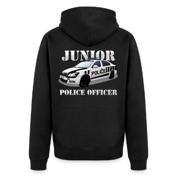 Officier de police subalterne Policier De voiture de police - Veste à capuche bio Premium Unisexe - noir - Dos - Nico (187cm)