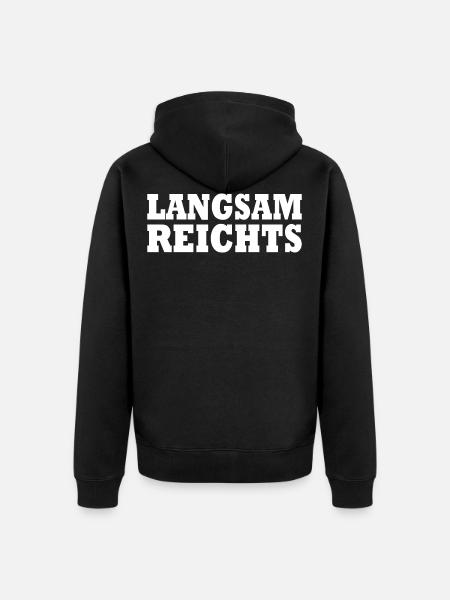Langsam reichts - Unisex Premium Bio Zip Hoodie - Schwarz
