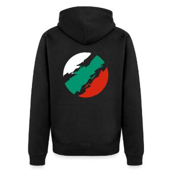 Drapeau de la Bulgarie - Veste à capuche bio Premium Unisexe - noir - Dos - Nico (187cm)