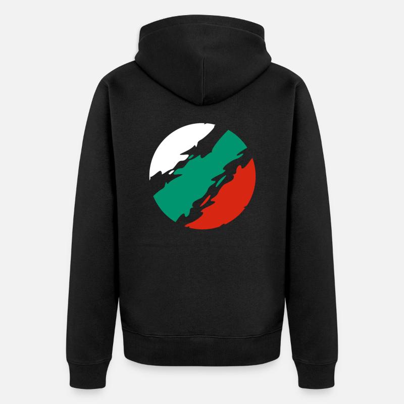 Drapeau de la Bulgarie - Veste à capuche bio Premium Unisexe - noir
