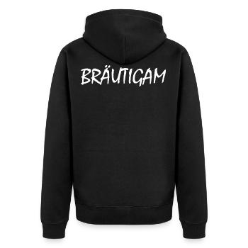 Marié - Veste à capuche bio Premium Unisexe - noir - Dos - Nico (187cm)