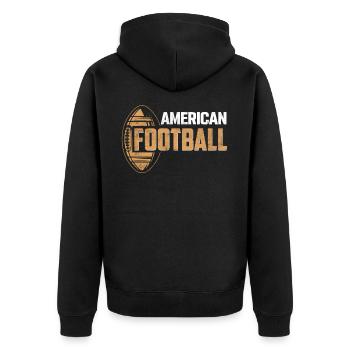 Football américain - Veste à capuche bio Premium Unisexe - noir - Dos - Nico (187cm)