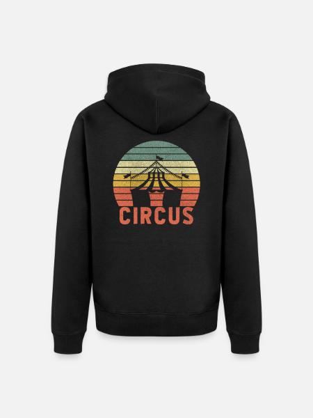 Circus Tent - Unisex Premium Organic Zip Hoodie - black