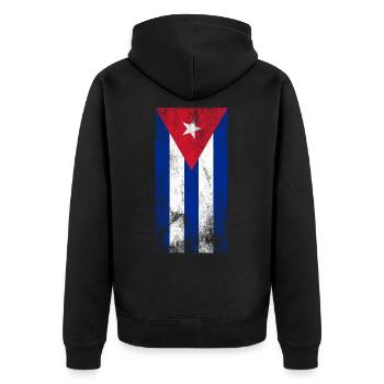 Cuba drapeau Cuba libère Cuba cuban - Veste à capuche bio Premium Unisexe - noir - Dos - Nico (187cm)