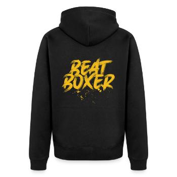 Beatboxer Microphone DJ Rap Hiphop Beatboxing Gift - Unisex Premium Organic Zip Hoodie - black - Back - Nico (187cm)