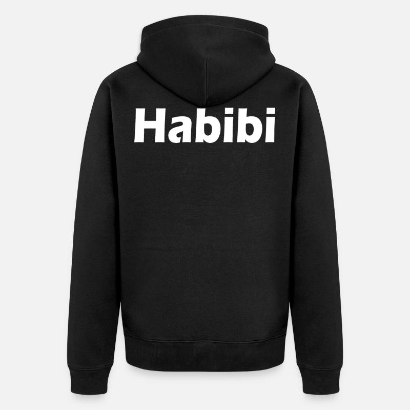 habibi - Unisex Premium Bio Zip Hoodie - Schwarz