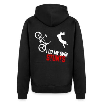 Je fais mes propres cascades BMX Bike Biker Sport Stunt Cadeau - Veste à capuche bio Premium Unisexe - noir - Dos - Nico (187cm)