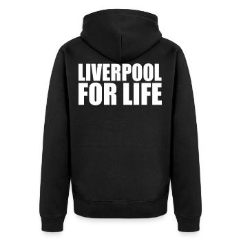 Liverpool - Veste à capuche bio Premium Unisexe - noir - Dos - Nico (187cm)