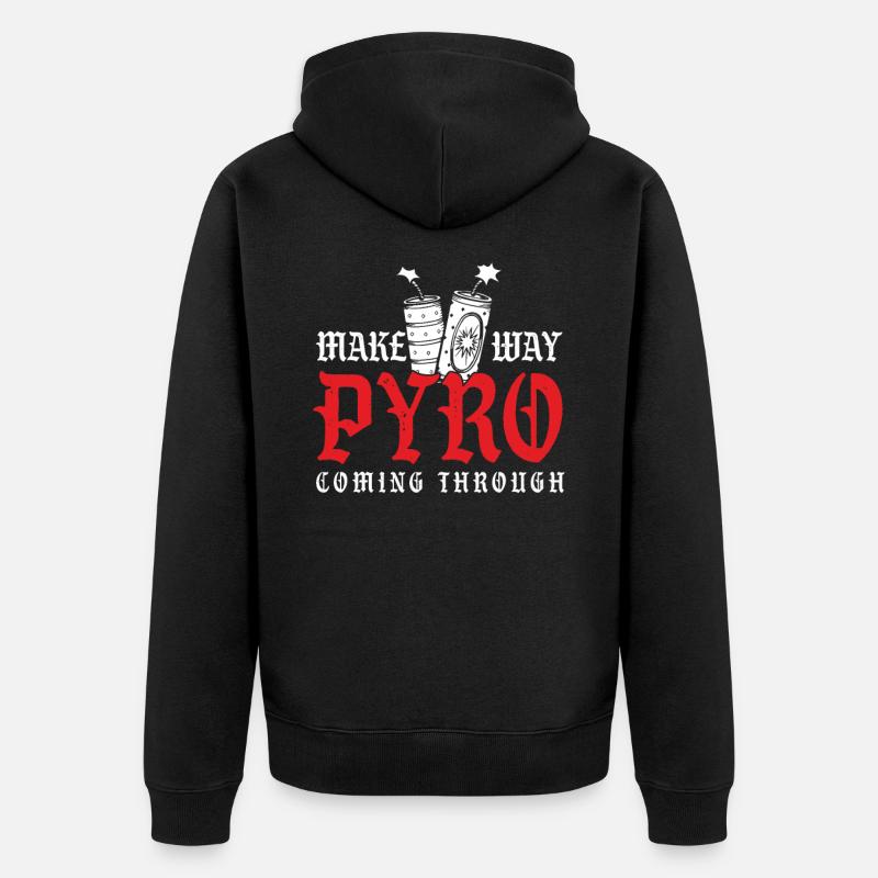 Make Way Pyro à venir grâce à un cadeau pyrotechnicien - Veste à capuche bio Premium Unisexe - noir