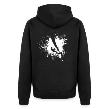 Planchistes - Veste à capuche bio Premium Unisexe - noir - Dos - Nico (187cm)