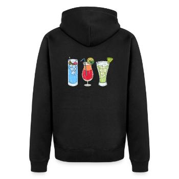 Cocktails Bar bar plage vacances boissons - Veste à capuche bio Premium Unisexe - noir - Dos - Nico (187cm)