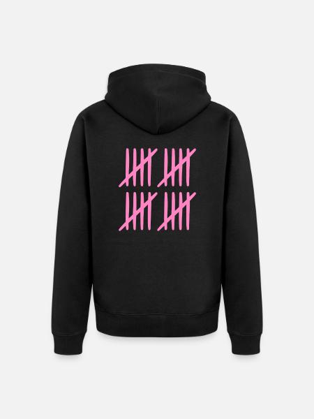 20th birthday tally sheet 20 years old - Unisex Premium Organic Zip Hoodie - black