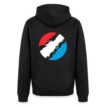 Luxembourg Couleurs drapeau drapeau - Veste à capuche bio Premium Unisexe - noir - Dos - Nico (187cm)