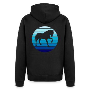 Proverbes chevaux Équitation Équitation Équitation - Veste à capuche bio Premium Unisexe - noir - Dos - Nico (187cm)